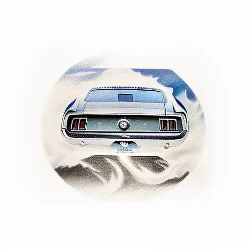 1970 Ford Mustang Fastback Diner's Driving Sunset