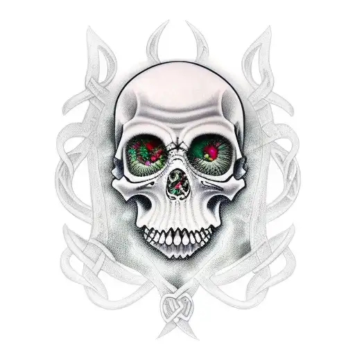 Grim Reaper In Celtic Style