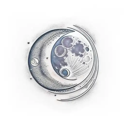 Realistic Waxing Crescent Moon