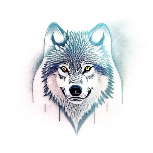 A Cub Wolf Looking Into A Refelctive Lake To See A Grown Up Self