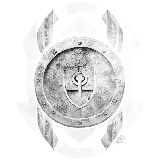 Spartan Shield With Two S Symbols