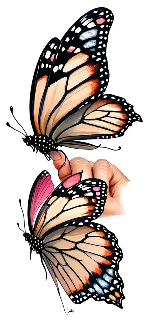 Michel Ange Finger And Butterfly