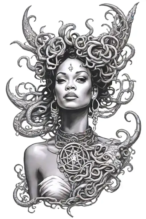 Rihanna Medusa Goddess