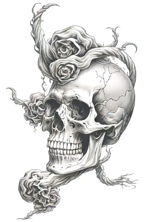Skull With Tornado