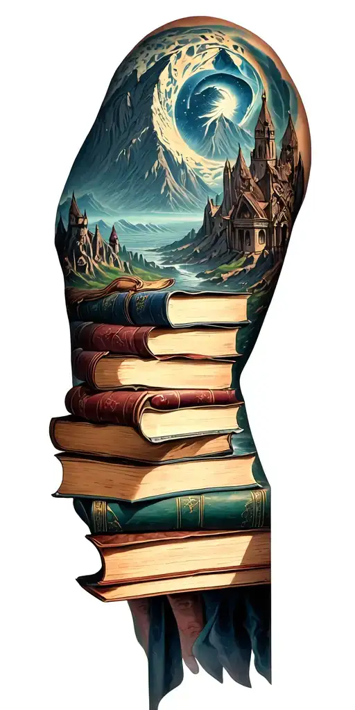 Middle Earth Sleeve With Books