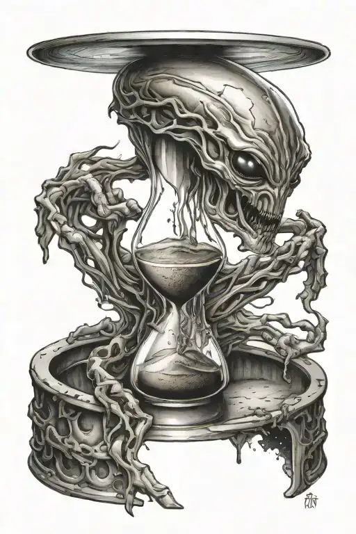 Alien Hour Glass Containing