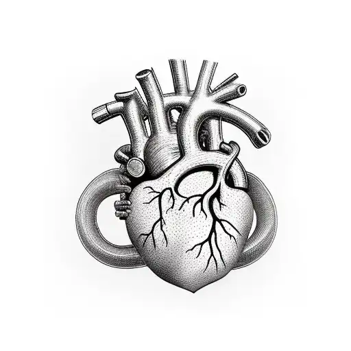 Realistisk Human-heart With Crown On Top