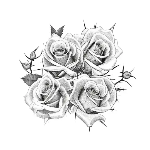 Clock With Roses And Thorns