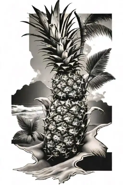 Beach And Pineapple