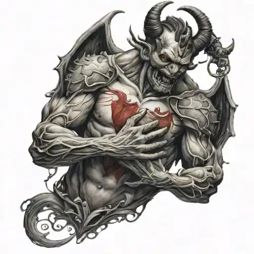 Male Demon Holding Heart