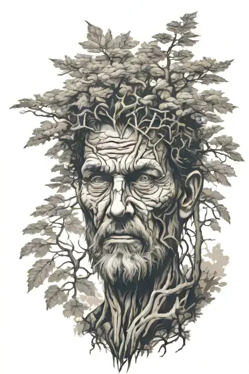 Tall Tree Man Standing