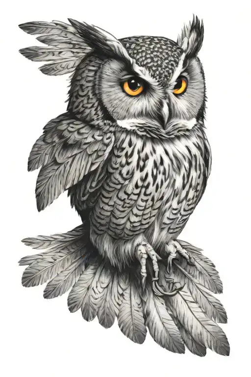 An Owl Flying To The Right And Holding A Heart In Its Claws As It Flies