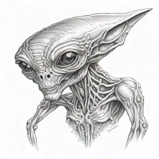 Gray Alien For Left Shoulder