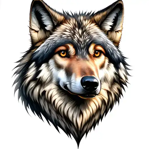 Female Wolf Head