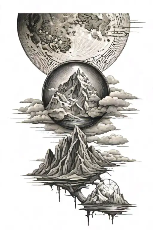 Moon And Mountain
