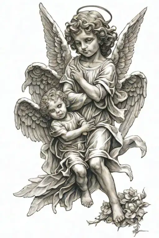 Angel Protecting Child