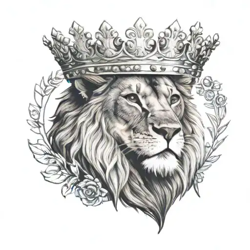 Lion Wearing A Crown
