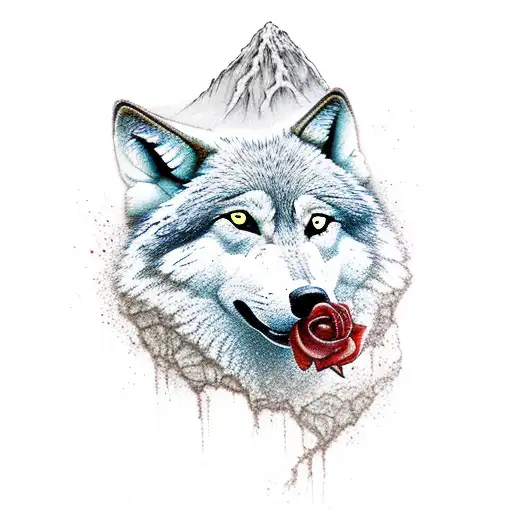 Blooded Wolf Broken Hourglass Mountain Into Forest Trees