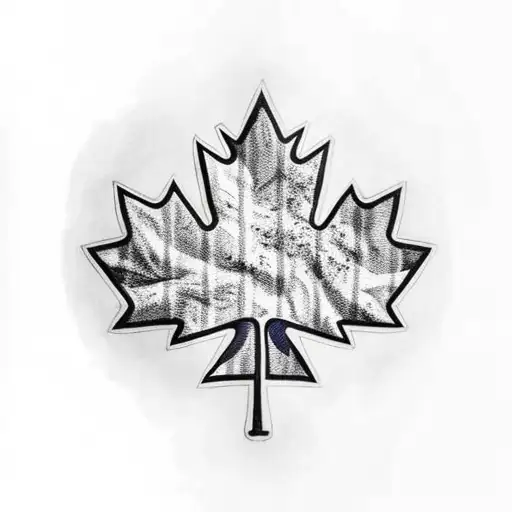 A Scottish Flag And A Canadian Flag Crossed