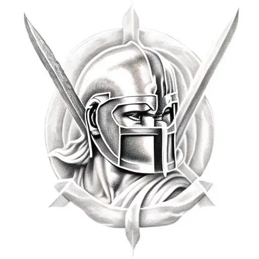 Spartan Warrior With Rose