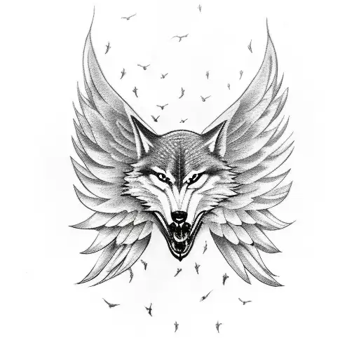 Lone Wolf With Wings