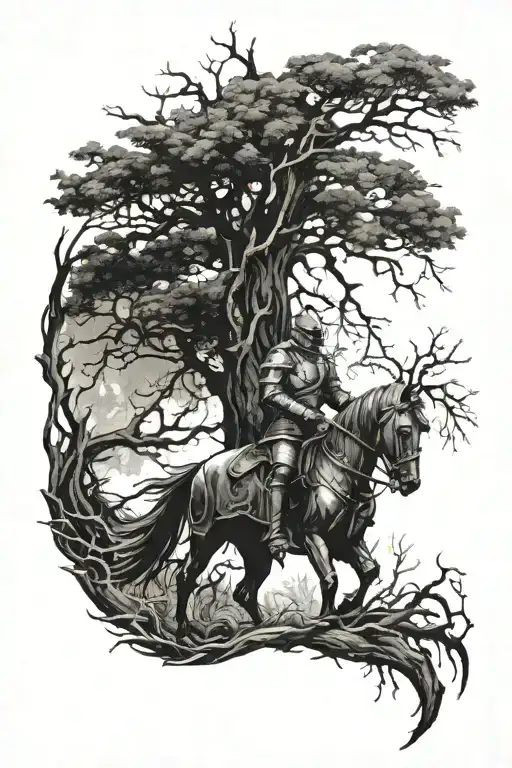 Knight In The Burnt Forest