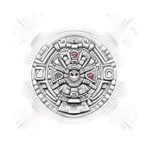 Graffiti Inspired Aztec Calendar