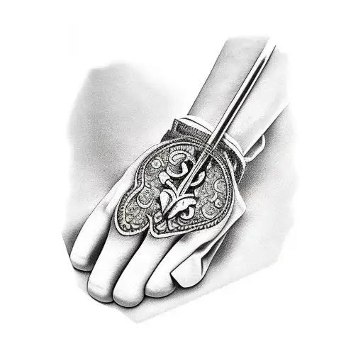 Shovel Wrapped Around Ring Finger