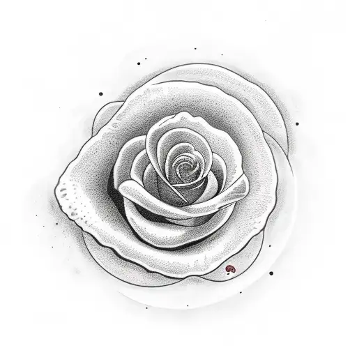 Moon With A Rose In The Middle