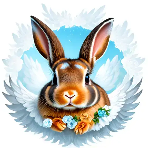 Happy Rabbit In Heaven