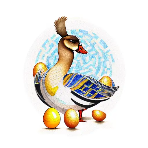 Goose And Golden Egg Roman Mosaic