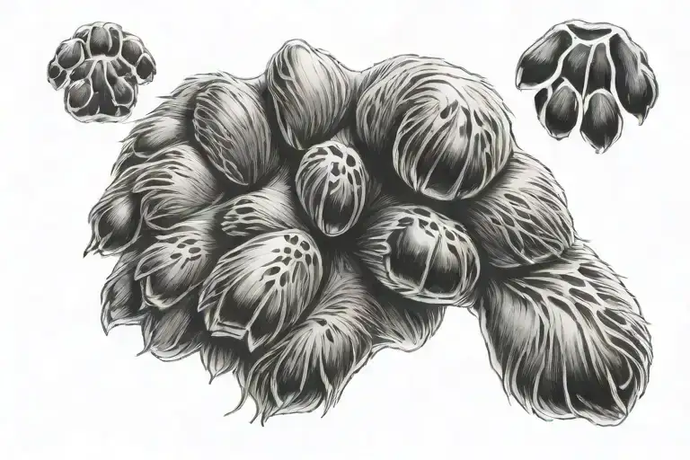 Natural Dog Paw With Name