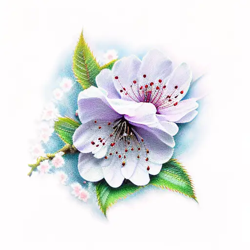 Cherry Blossom Realistic Coloured Ultra Realism