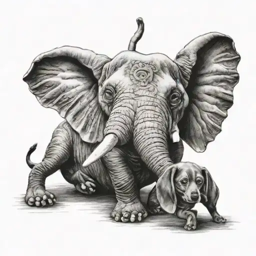 Elephant And Dachshund