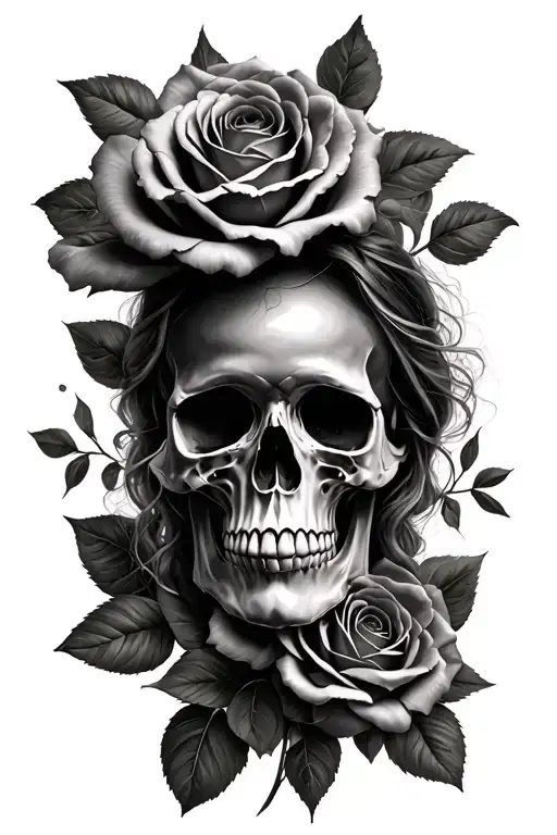 Quintinia With Roses And Skulls