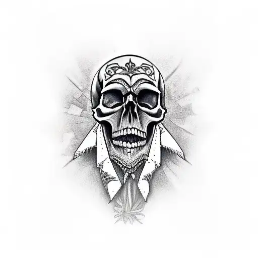 Skull Gothic Chain Evil