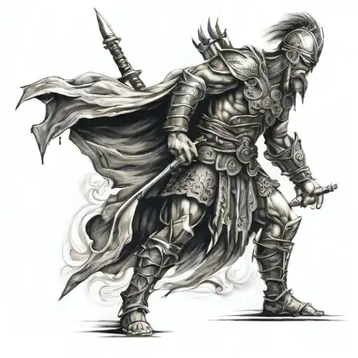 A Powerful Warrior Standing