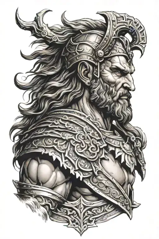 The Greek God Ares God Of War His Head Lion