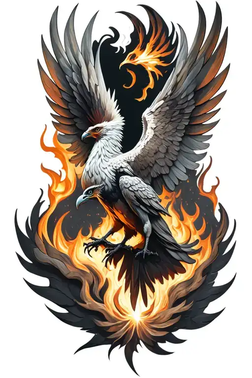 Phoenix Rising From A Spark Of Flame