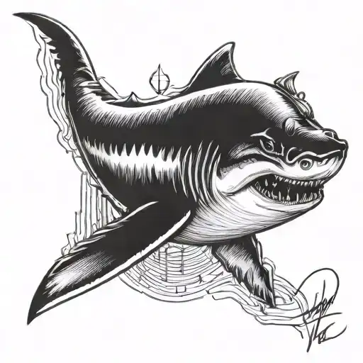 Music Teacher And Megalodon