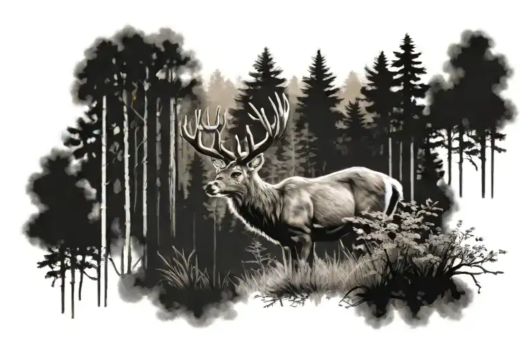 Deer In A Forest