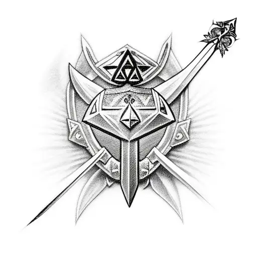 Zelda With His Broken Sword