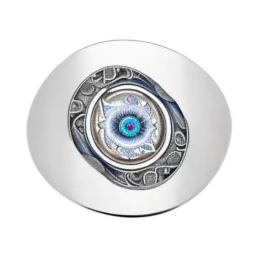 Brown And Blue Yin Yang Ring Band