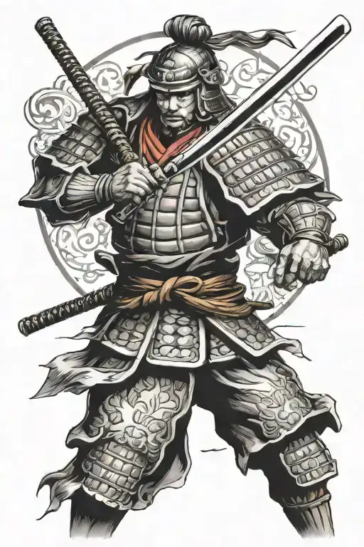 Samurai Warrior Fighting Stance