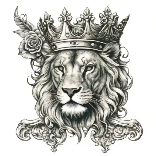 Leo Symbol With Crown