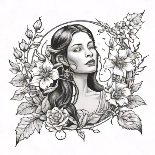 Arwen And The Flowers And The Moon