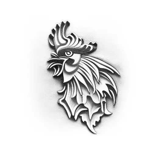 Rooster With Dog Tags