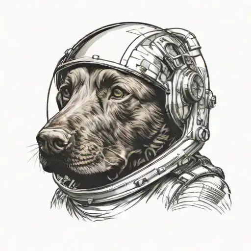 Chesapeake Bay Retriever With Space Helmet