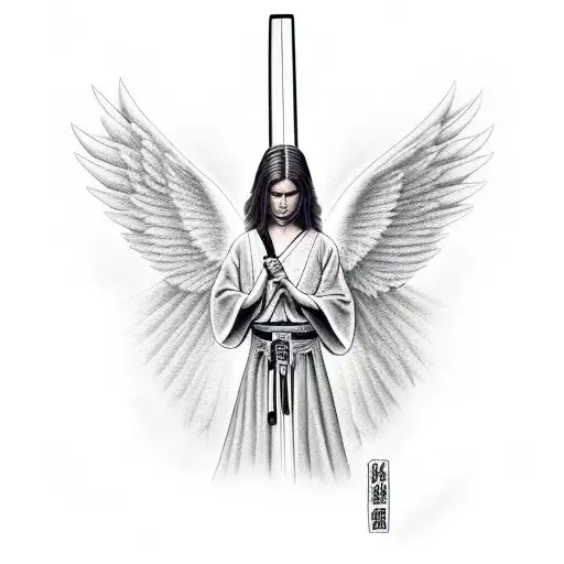 Angel Wielding A Katana