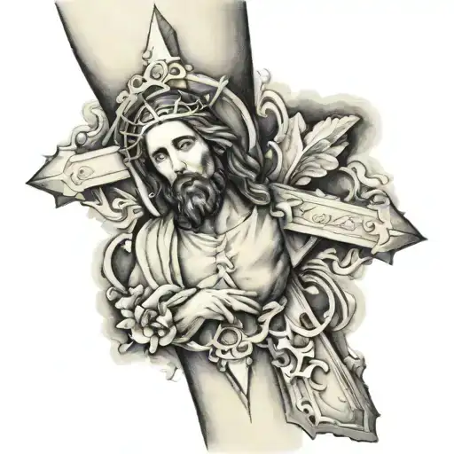 Weltbild Cross Jesus Forearm